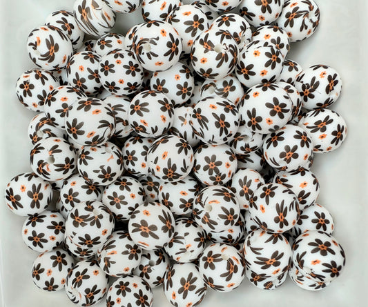 15mm Rustic Daisy silicone beads Exclusive