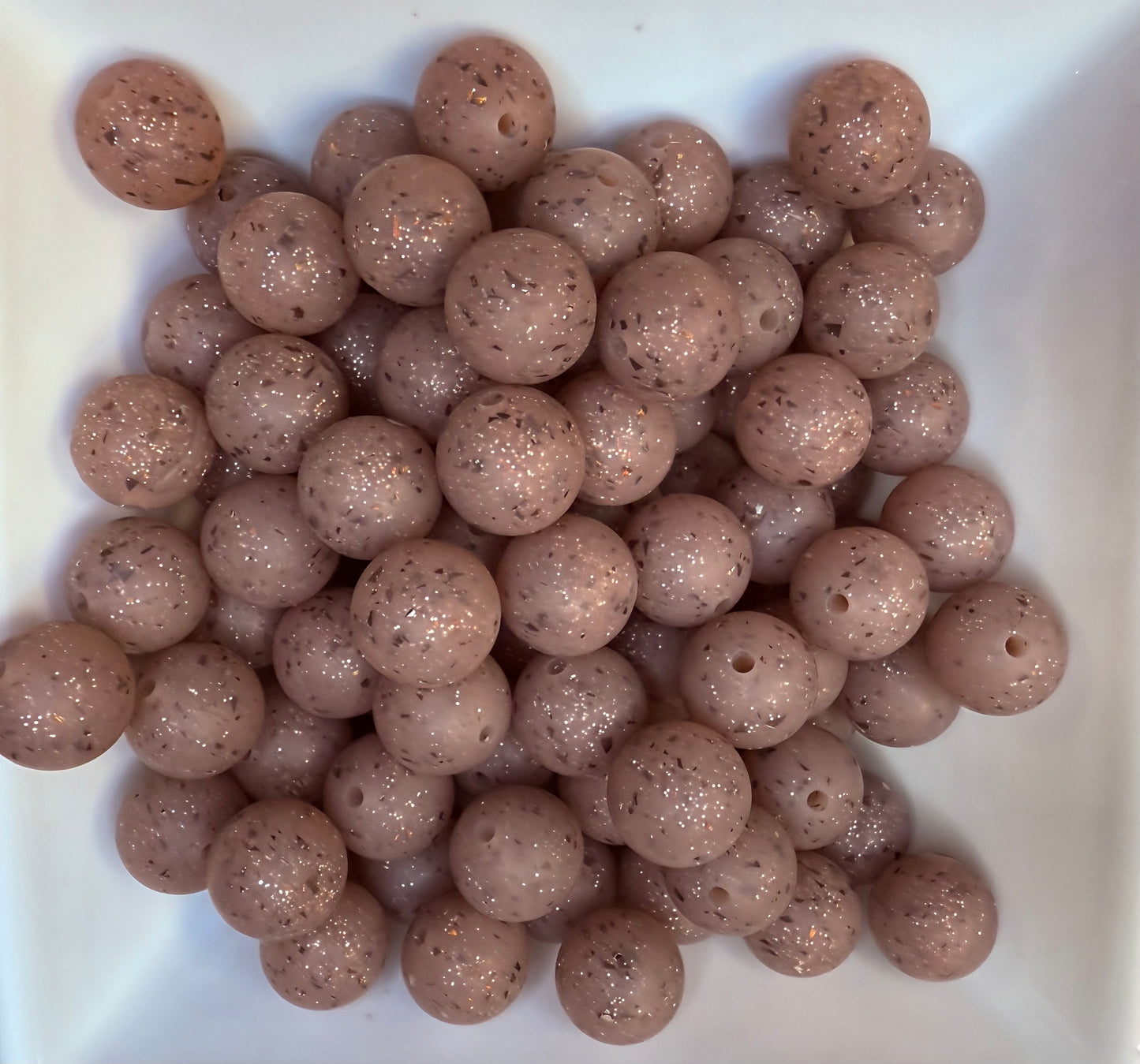 15mm Chunky Glitter silicone beads