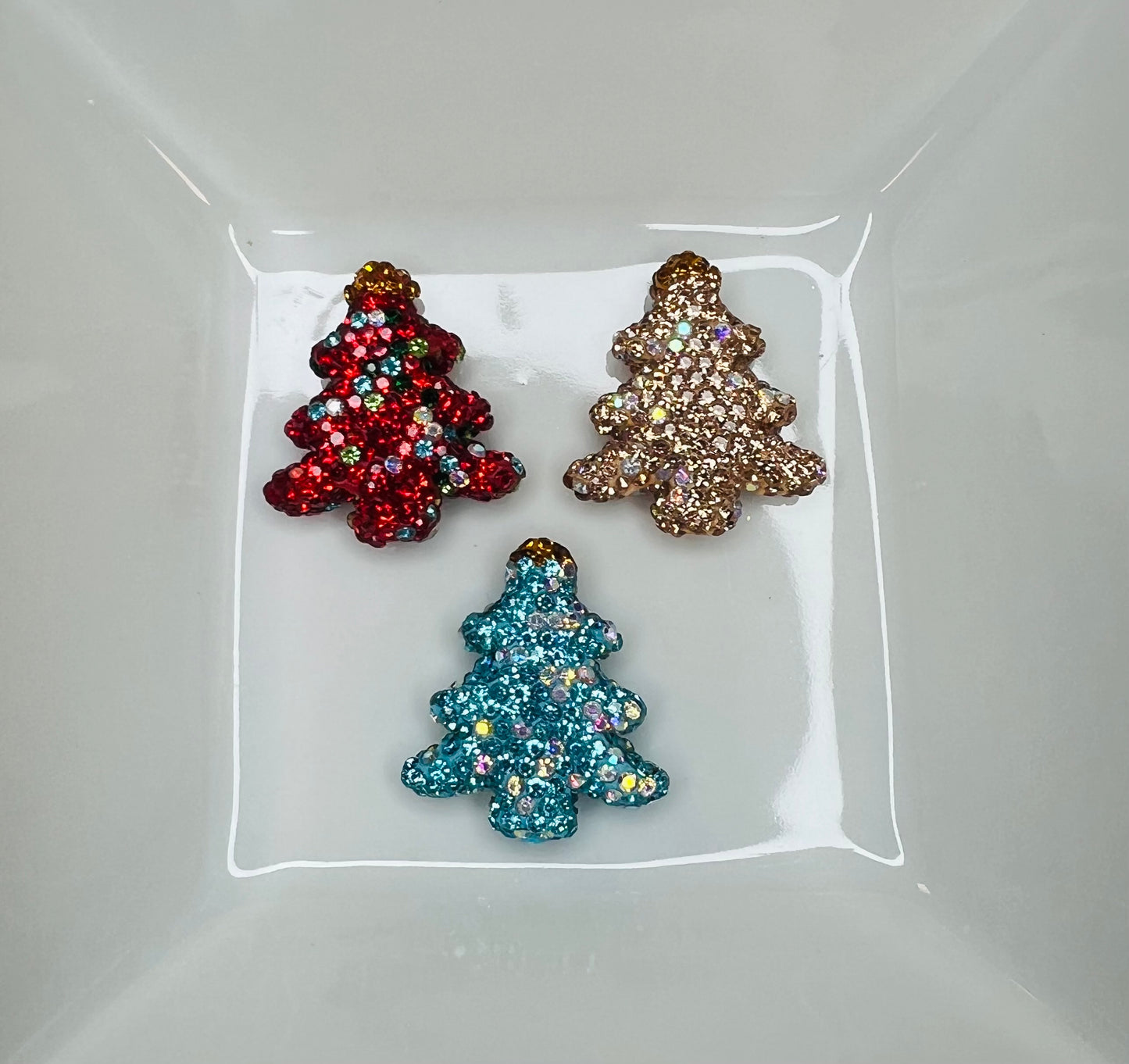 Acrylic Rhinestone Christmas tree Focal