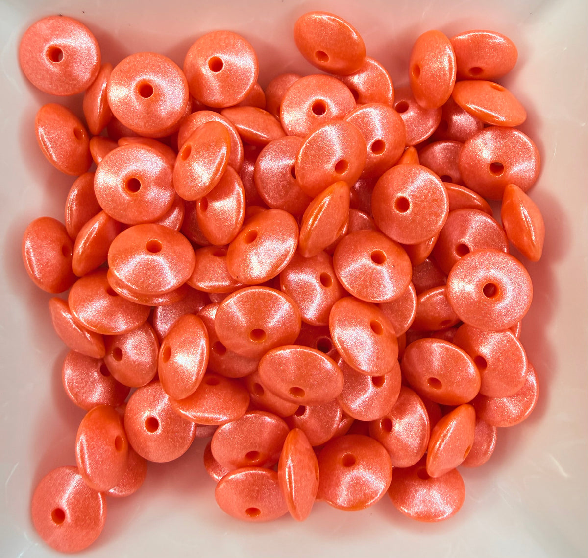 15mm Opal silicone lentils (pack of 5 each - Christmas mix is 15 each)