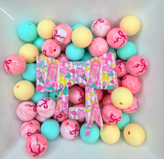 Cotton candy Alani strawtopper bows