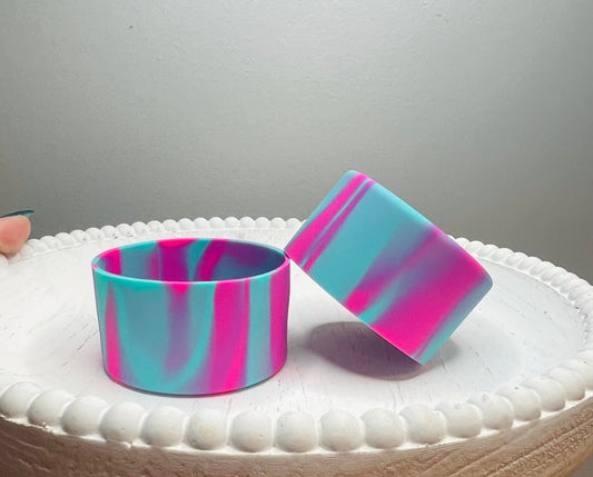 Teal/pink swirl tumbler boot
