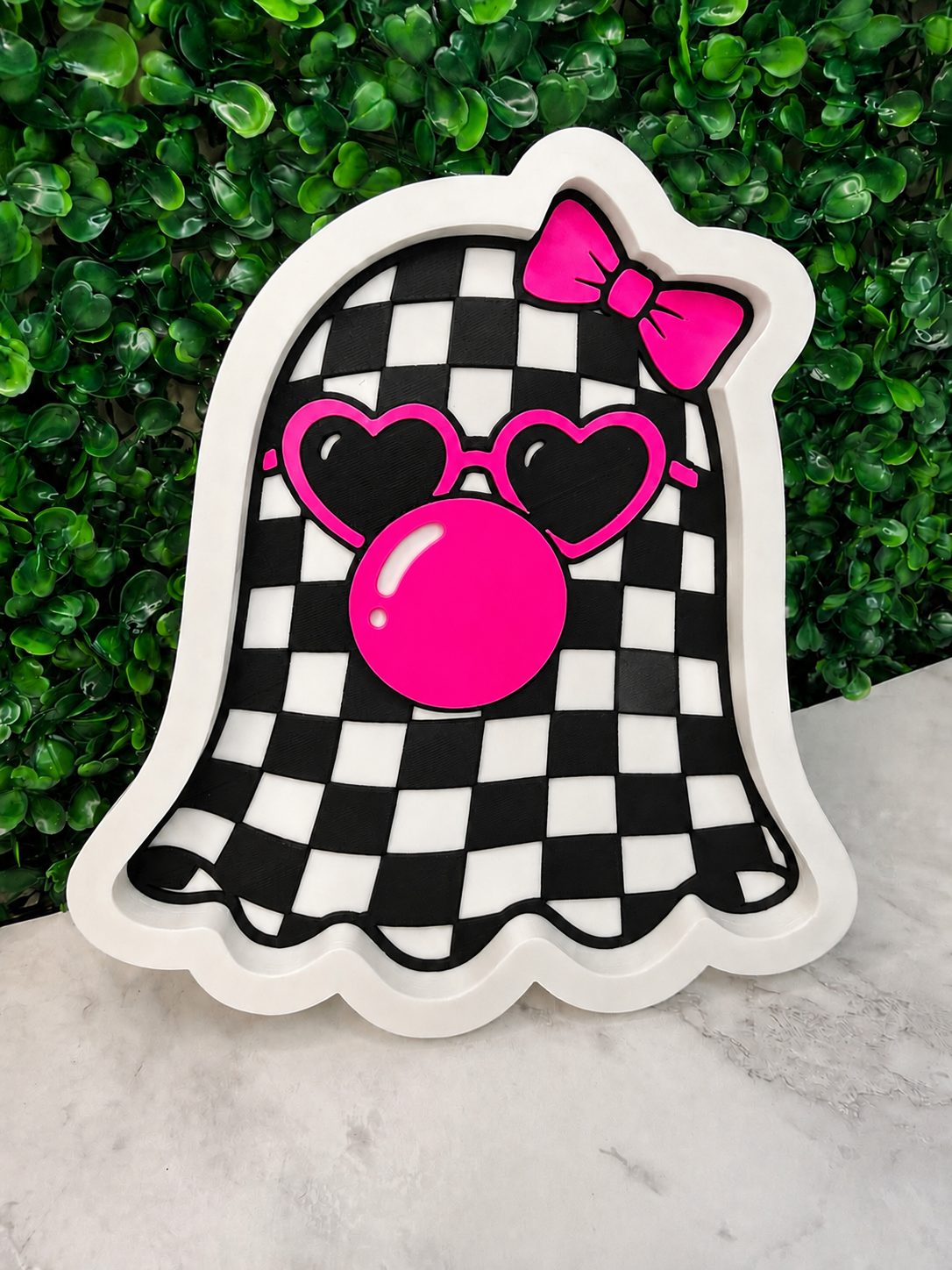 3D printed Bubble Ghost Bead/Trinket Tray ( turn around time 3-7days) little under 9x8 inches