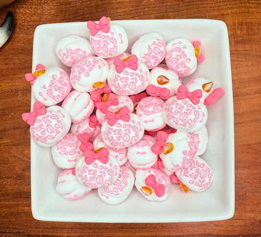 Pretty in Pink Floral Pumpkin Focal •Exclusive•