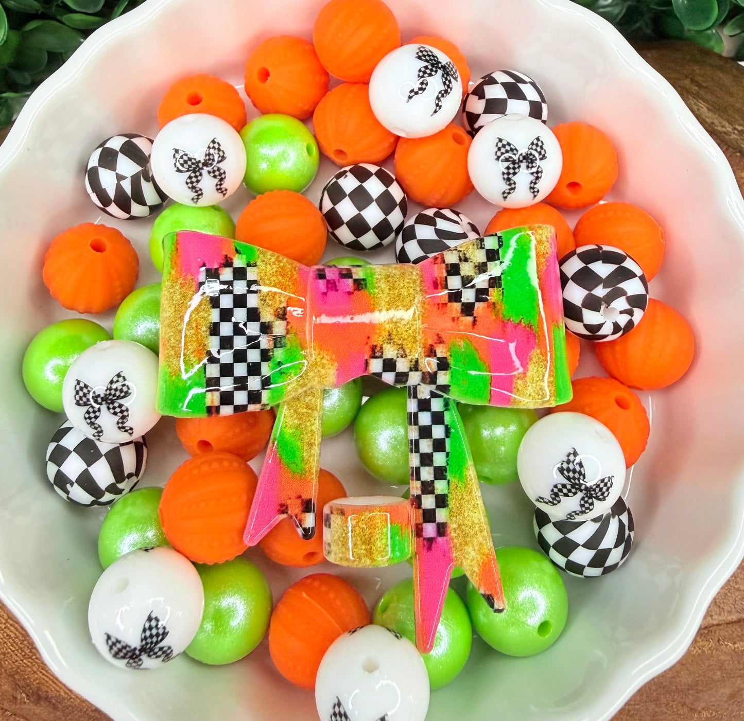 Liquid Waterbrush and checkered strawtopper bow •Exclusive•