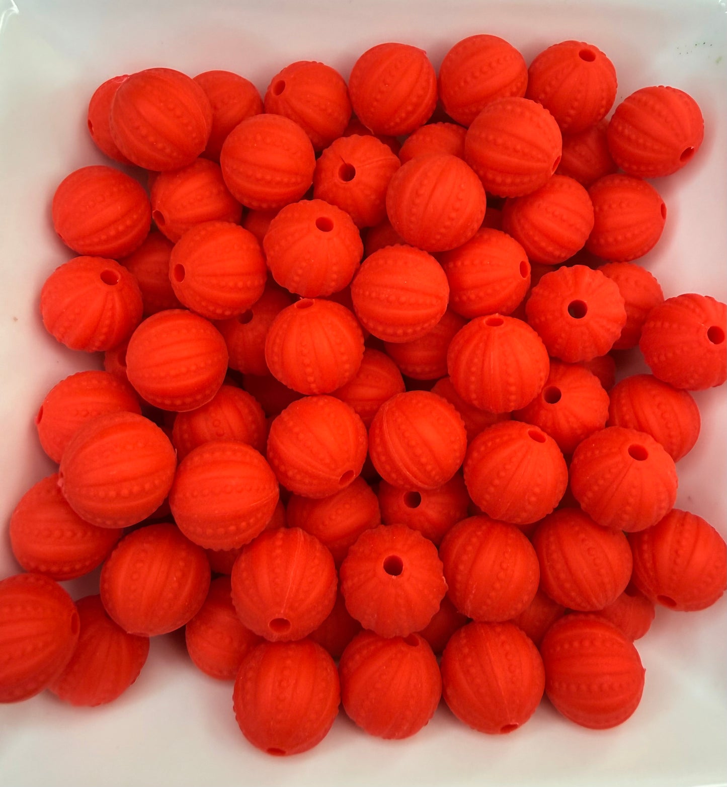 15mm Embossed silicone beads •Exclusive•