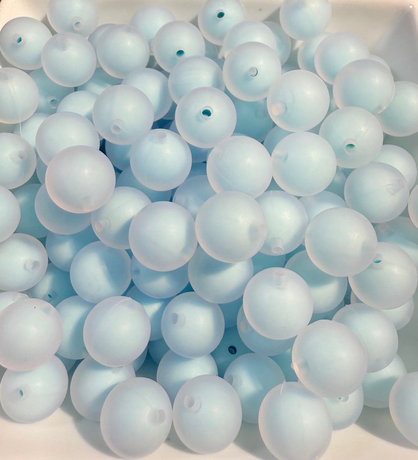 15mm Frosted Silicone beads (9 colors)