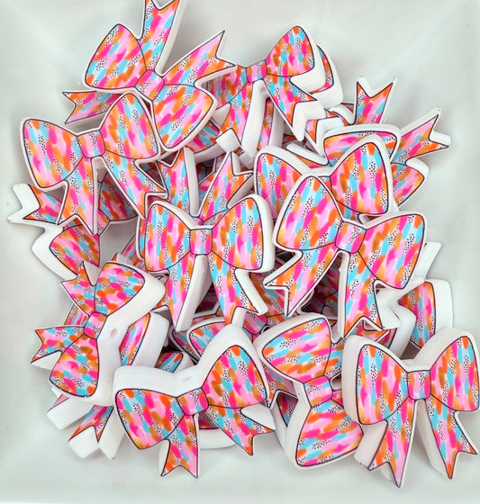 Water brush bliss printed bow focal Exclusive/ collab