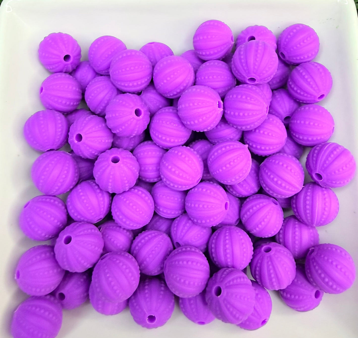 15mm Embossed silicone beads •Exclusive•