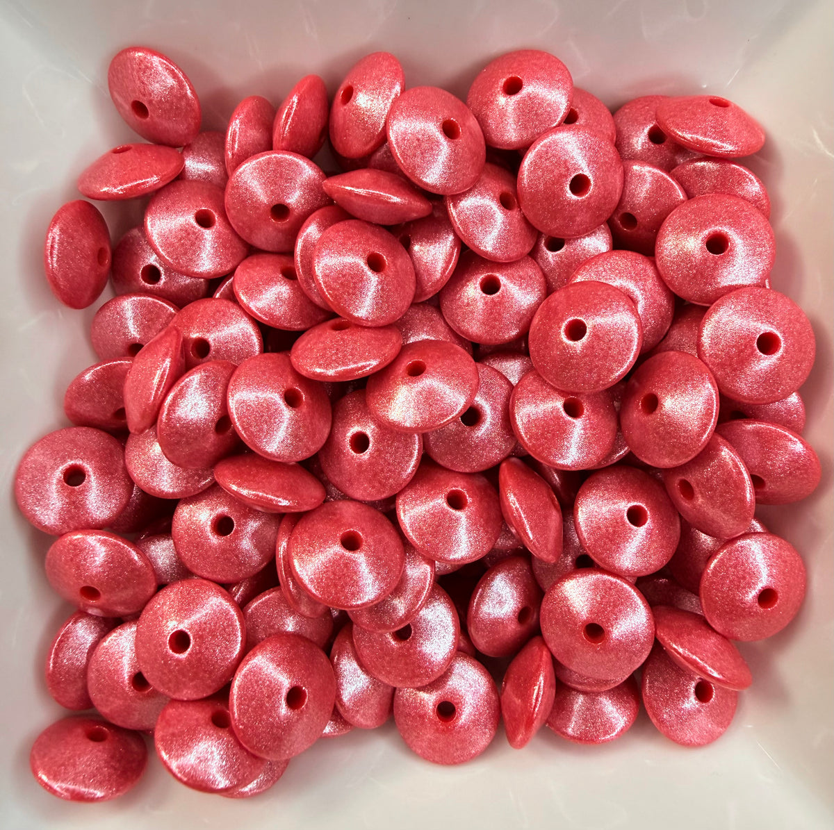 15mm Opal silicone lentils (pack of 5 each - Christmas mix is 15 each)