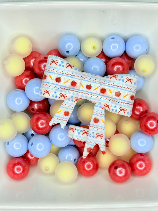 Teacher vibe strawtopper bows