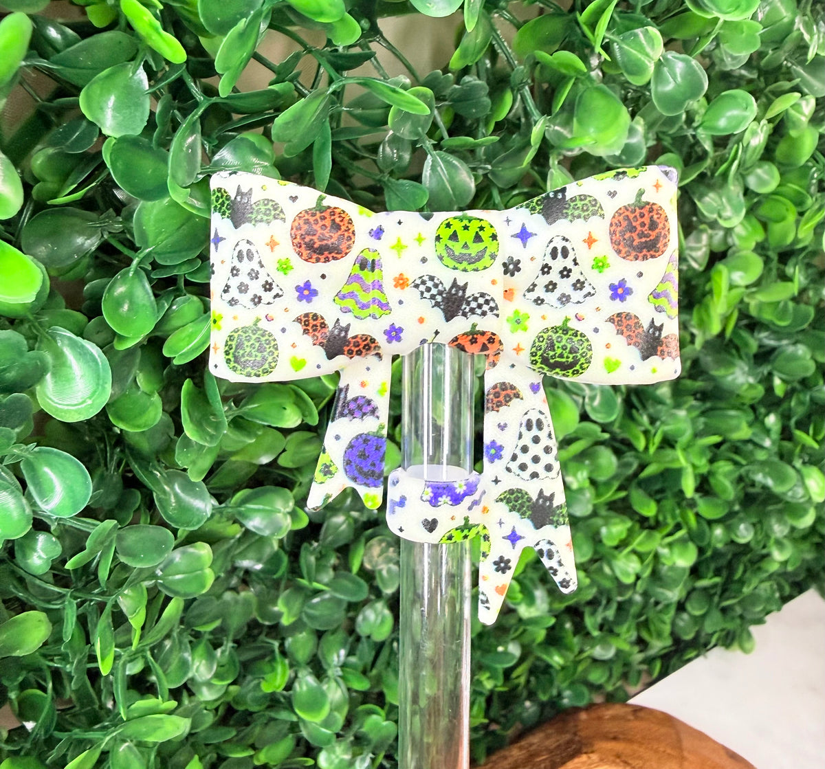 Halloween pop strawtopper bow •Exclusive•