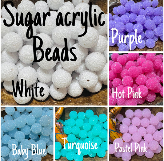 20mm Sugar Acrylic beads (multiple colors)