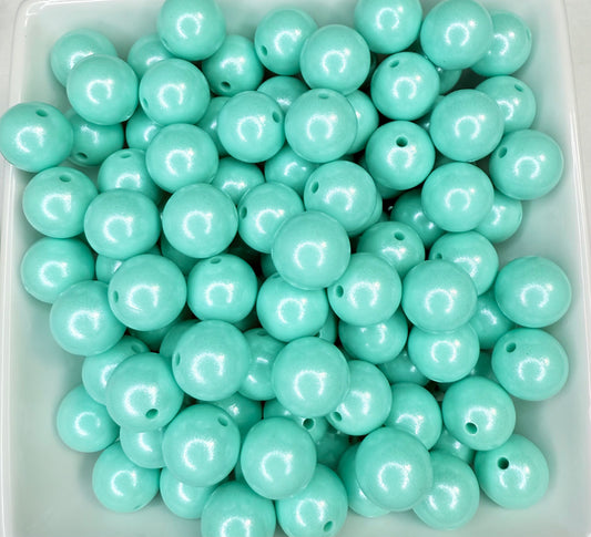 15mm Aqua Opal silicone beads