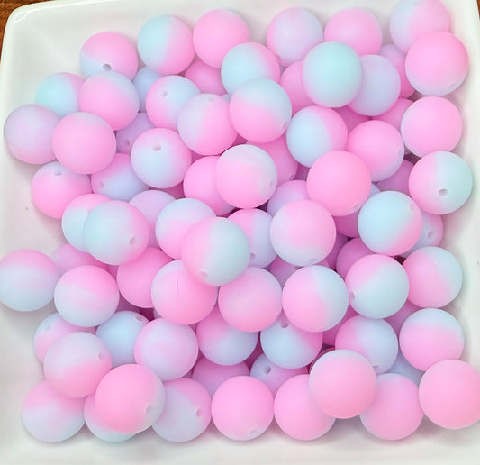15mm silicone cotton candy swirl Glow in the dark
