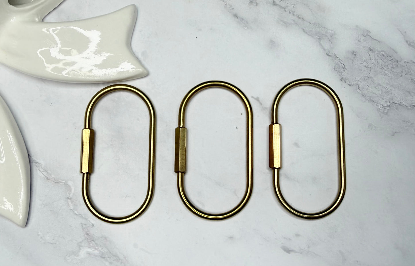 Gold metal carabiner