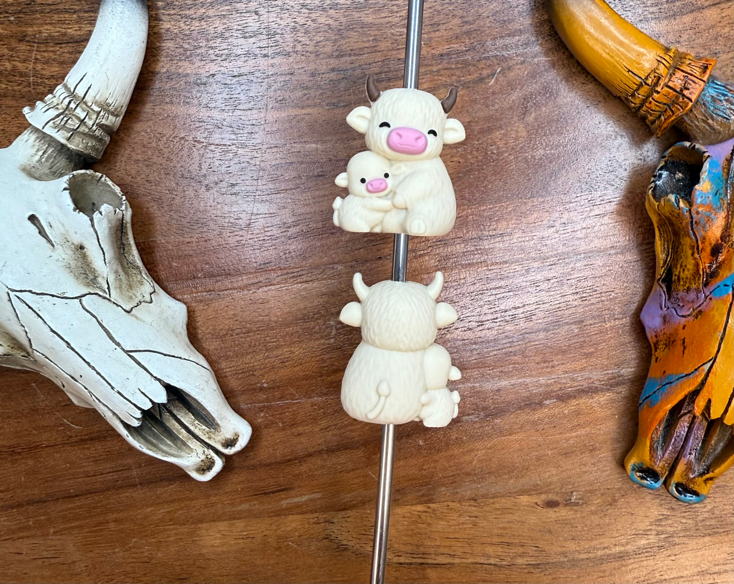 3d Tan Cow mama and baby