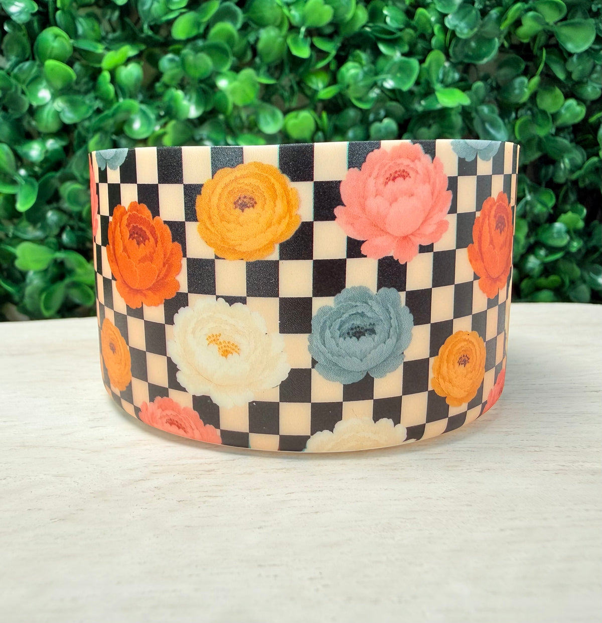 Checkered Garden tumbler •Exclusive•