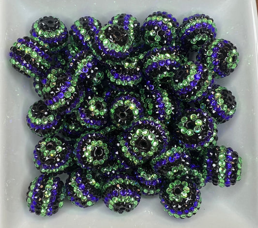 20mm Halloween black and purple (pack of 5)