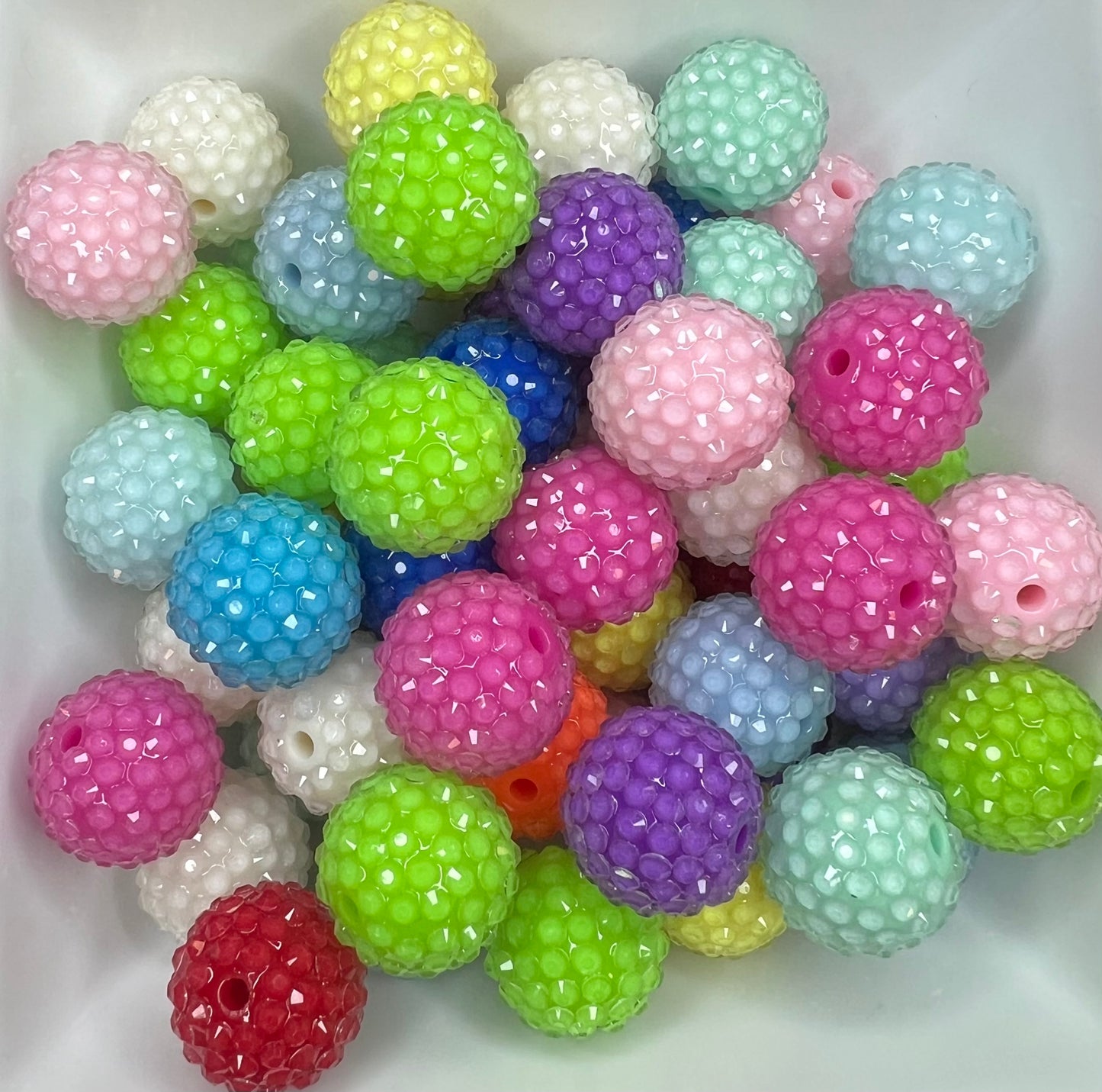 20mm MIXED acrylic beads (pack of 5)