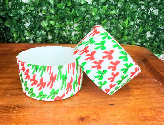 Christmas ribbon bow tumbler boots