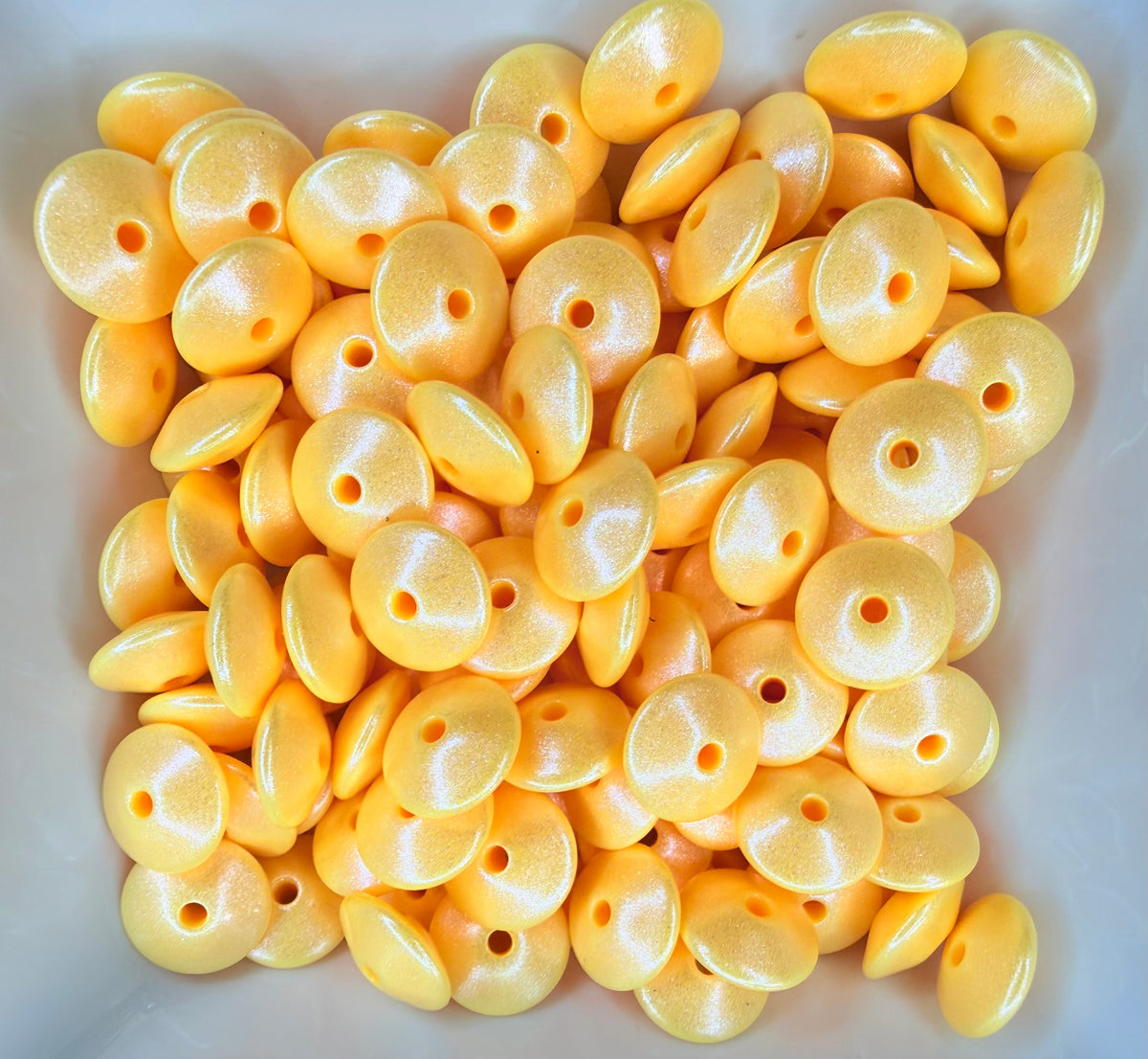 15mm Opal silicone lentils (pack of 5 each - Christmas mix is 15 each)