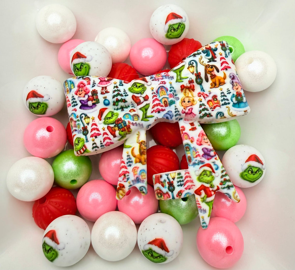 Whoville mix strawtopper bow •Exclusive•