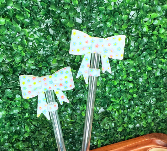 Retro Daisy strawtopper bows