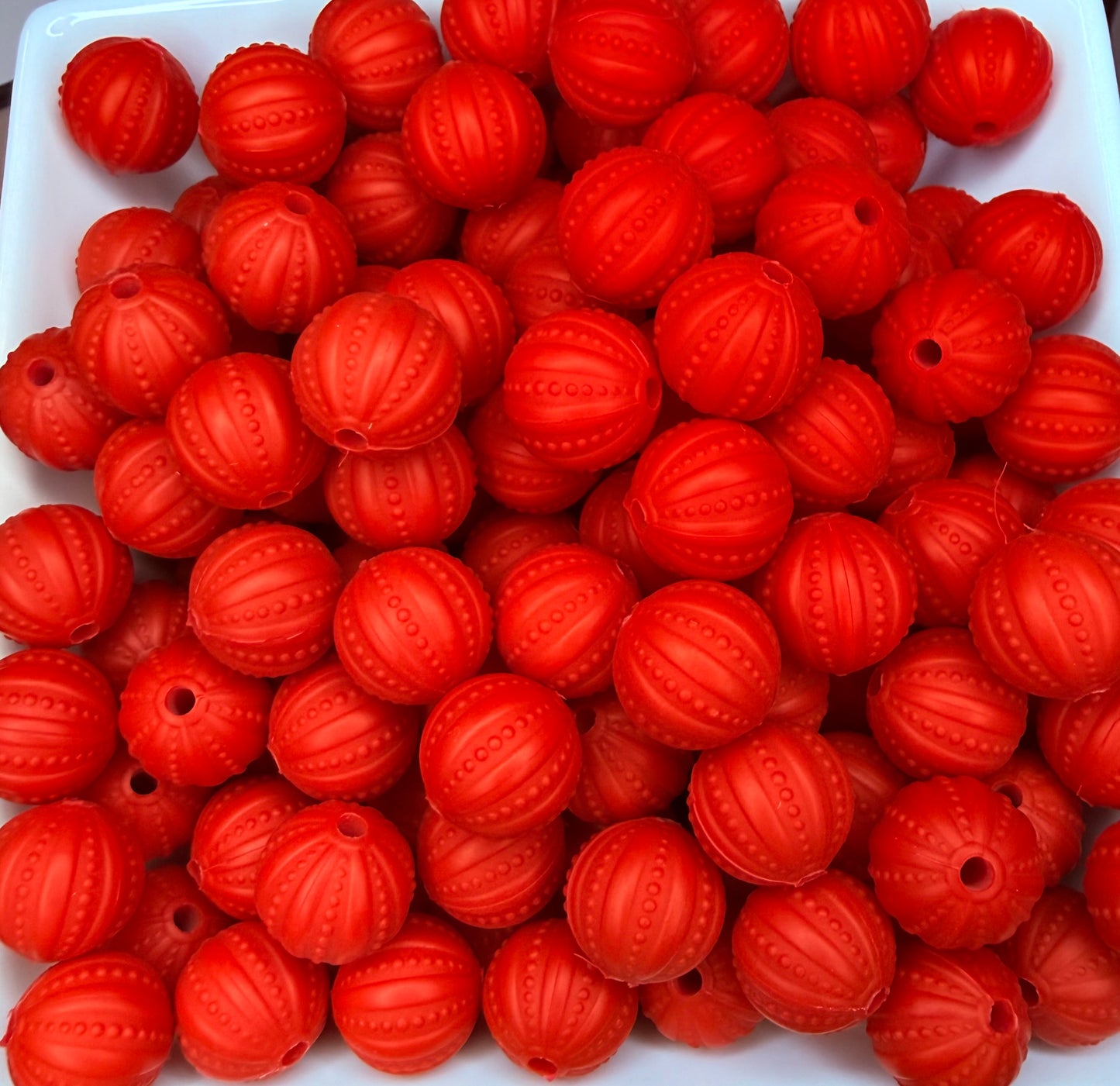 15mm Embossed silicone beads •Exclusive•