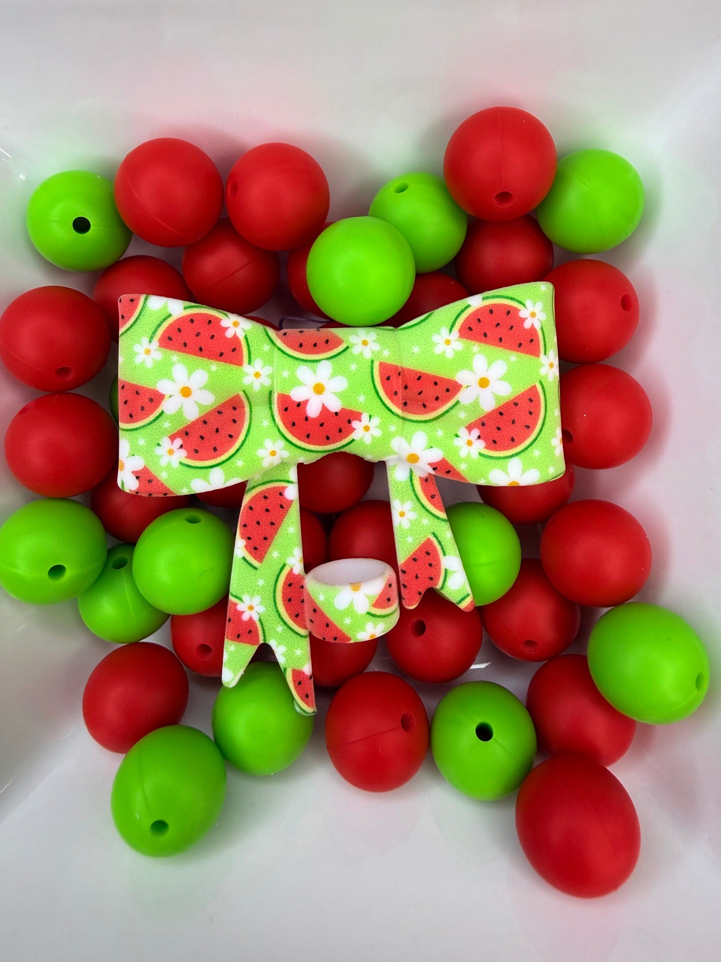 Watermelon crush strawtopper bow
