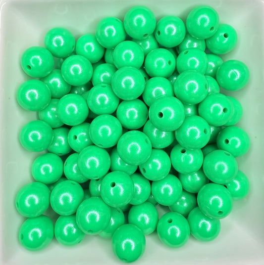 15mm Opal Kelly green silicone bead