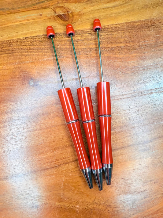 Christmas red beadable pens