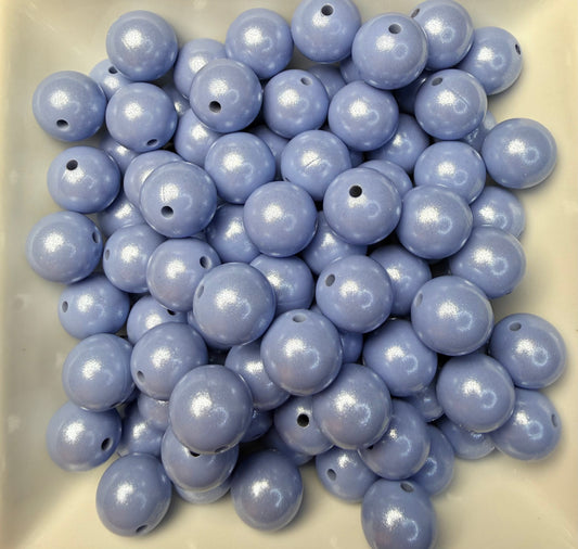 15mm Opal Dusty blue bead