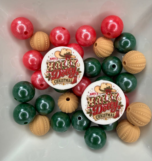 Holly Dolly Christmas focal