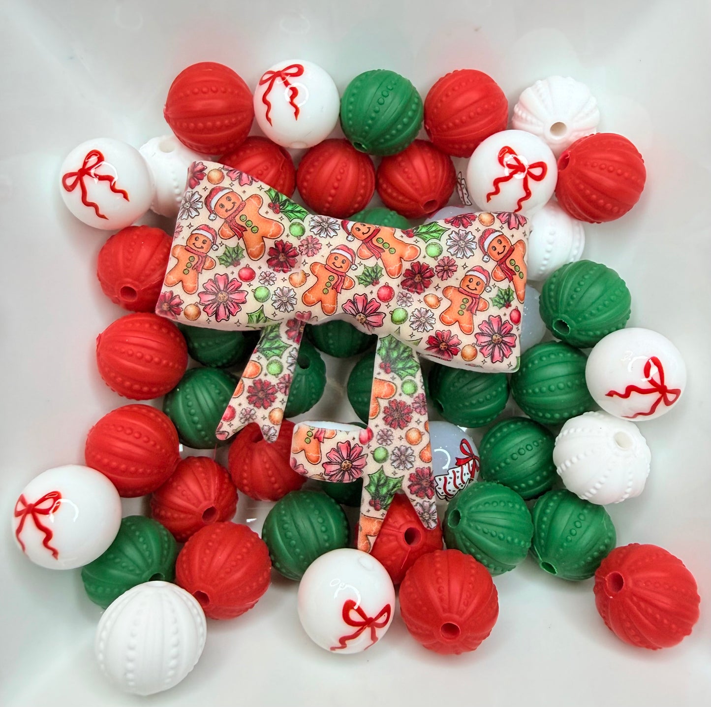 Gingerbread bloom strawtopper bows