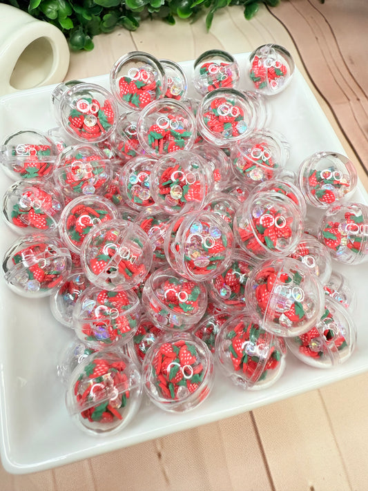 16mm Strawberry Shaker acrylic bead