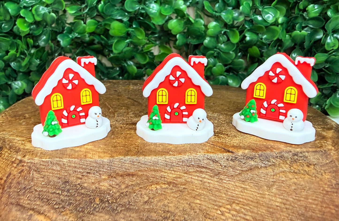 3D Red Gingerbread house focal