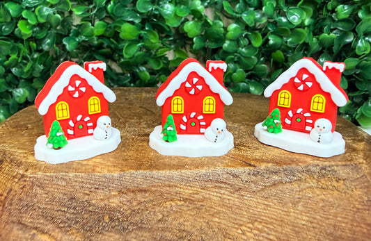 3D Red Gingerbread house focal