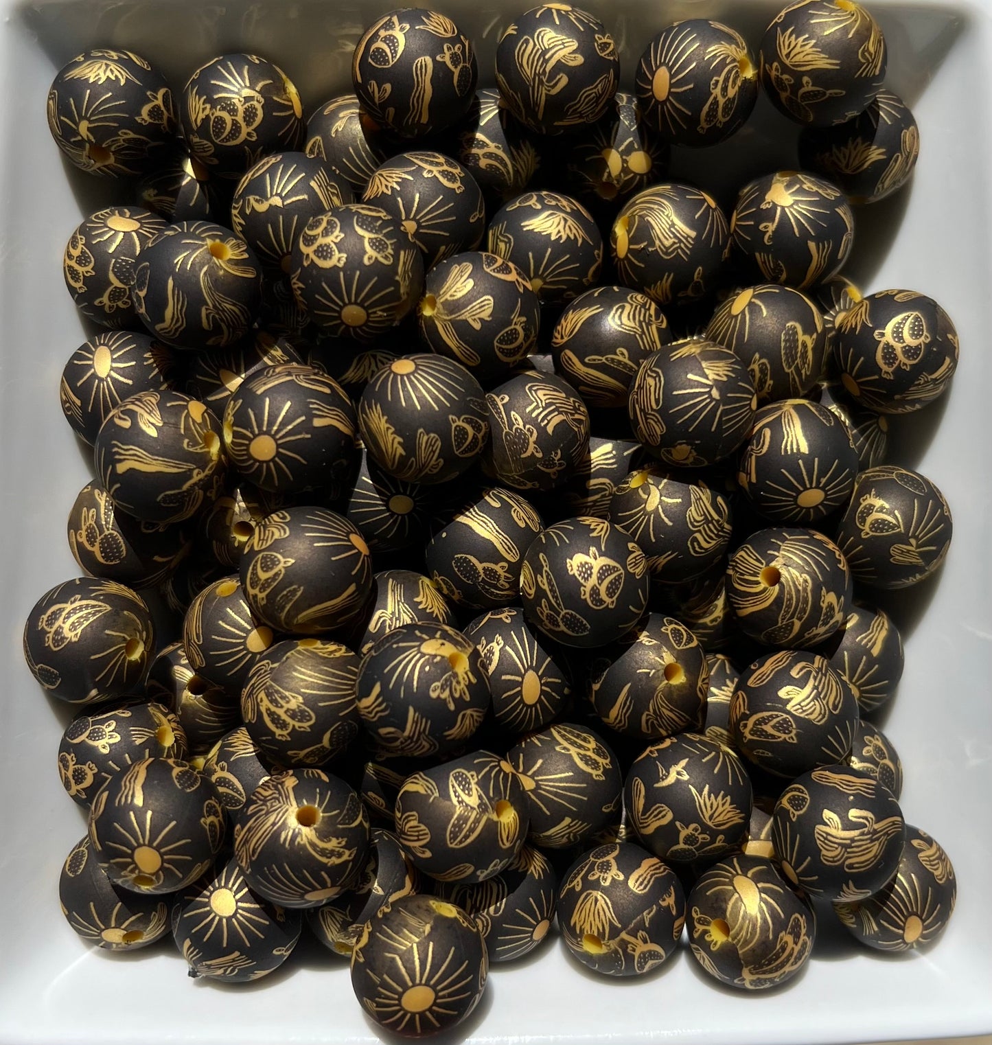 15mm Desert cactus beads (pack of 5)