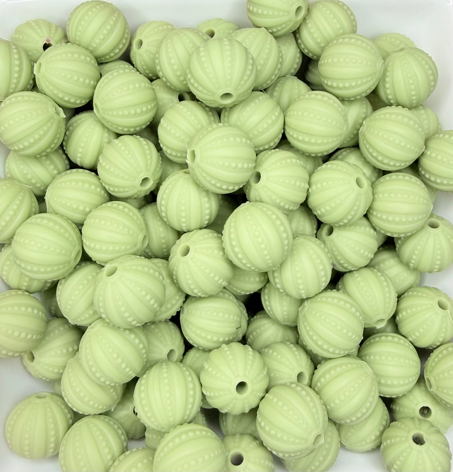 15mm Embossed silicone beads •Exclusive•