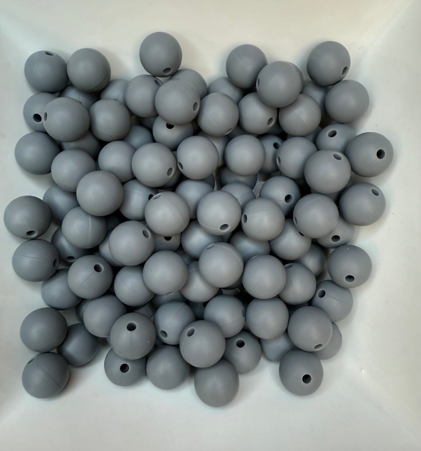 12mm dark grey silicone bead