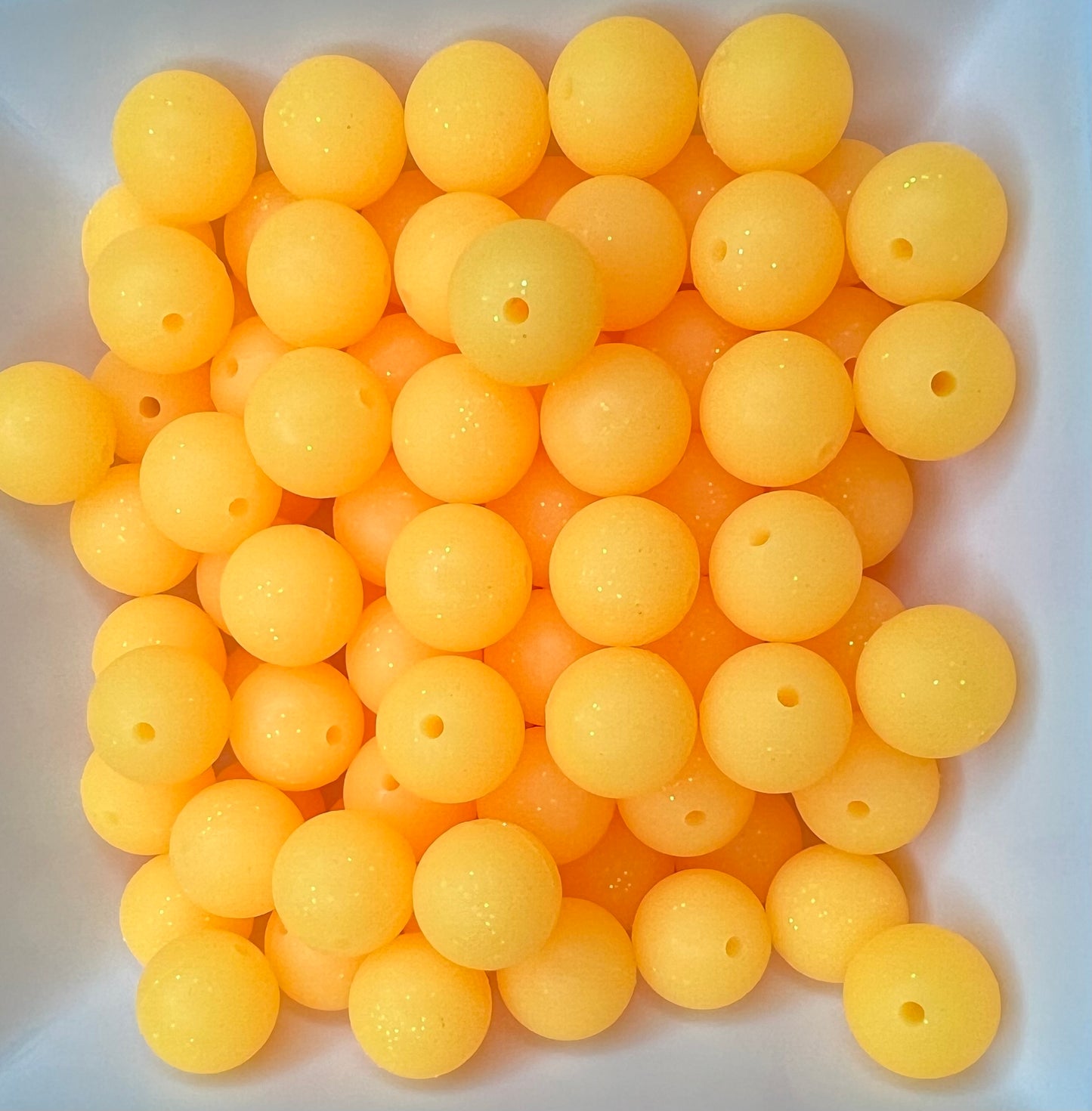 15mm Sparkle yellow bead