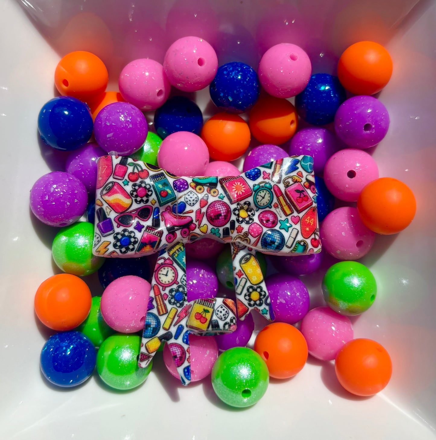 Liquid I spy 90s roller rink remix strawtopper bow •Exclusive•
