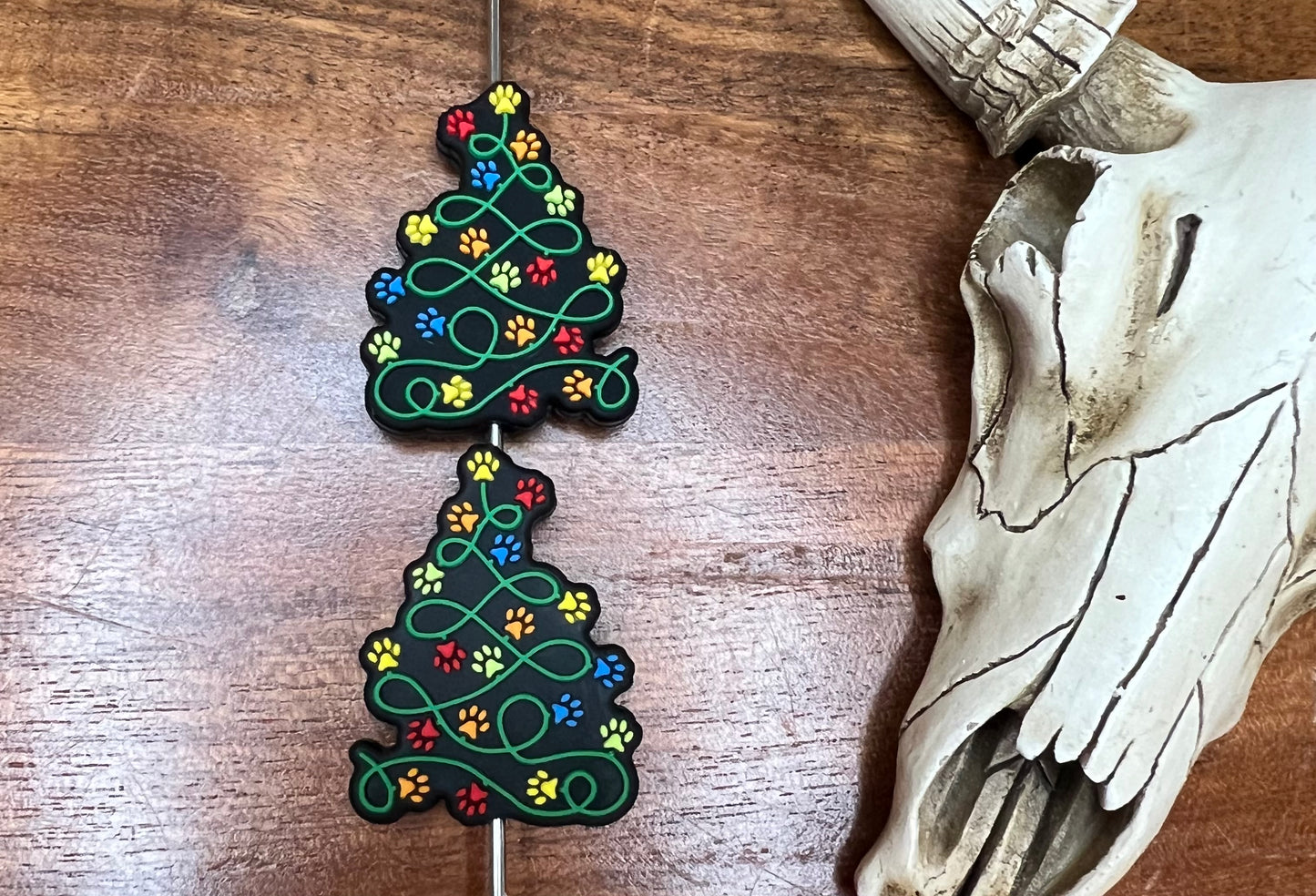 Paw print Christmas Tree Focal GLOW IN THE DARK Custom