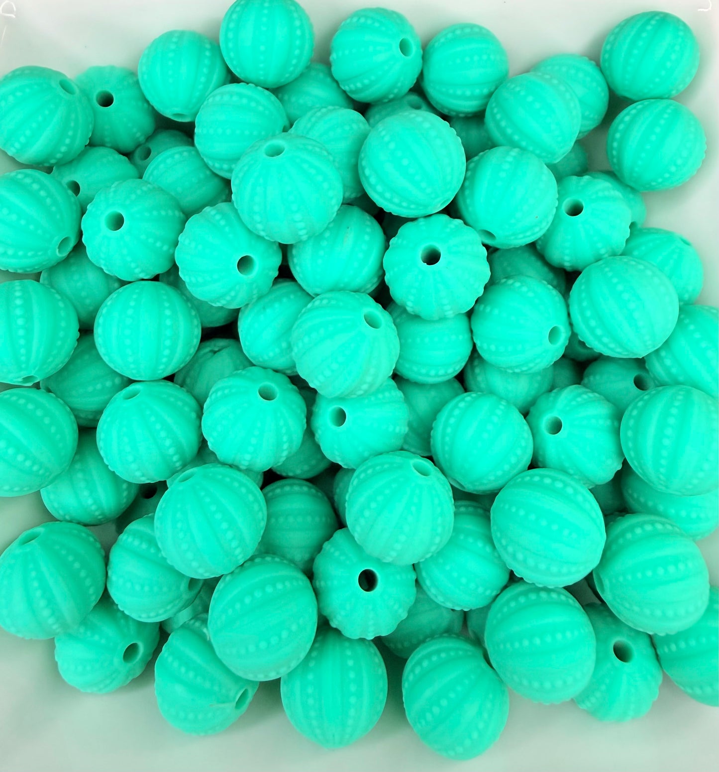 15mm Embossed silicone beads •Exclusive•