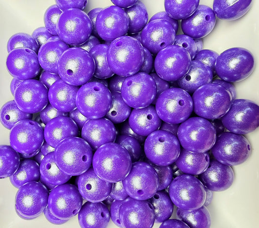 15mm Opal Classic Purple silicone bead