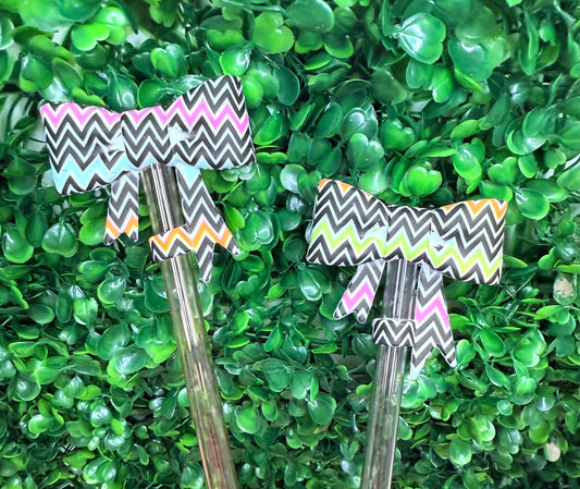 Electric Chevron Strawtopper bows