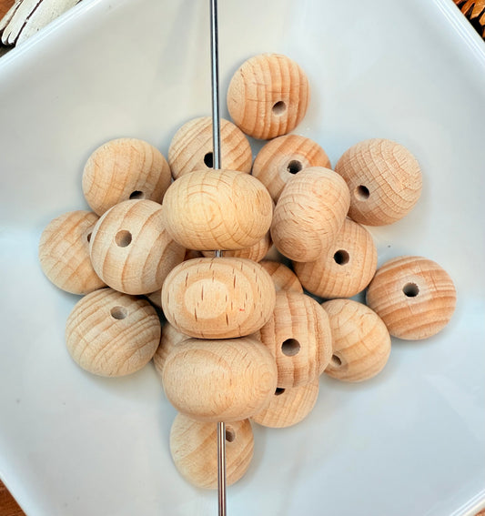 22mm wood abacus beads