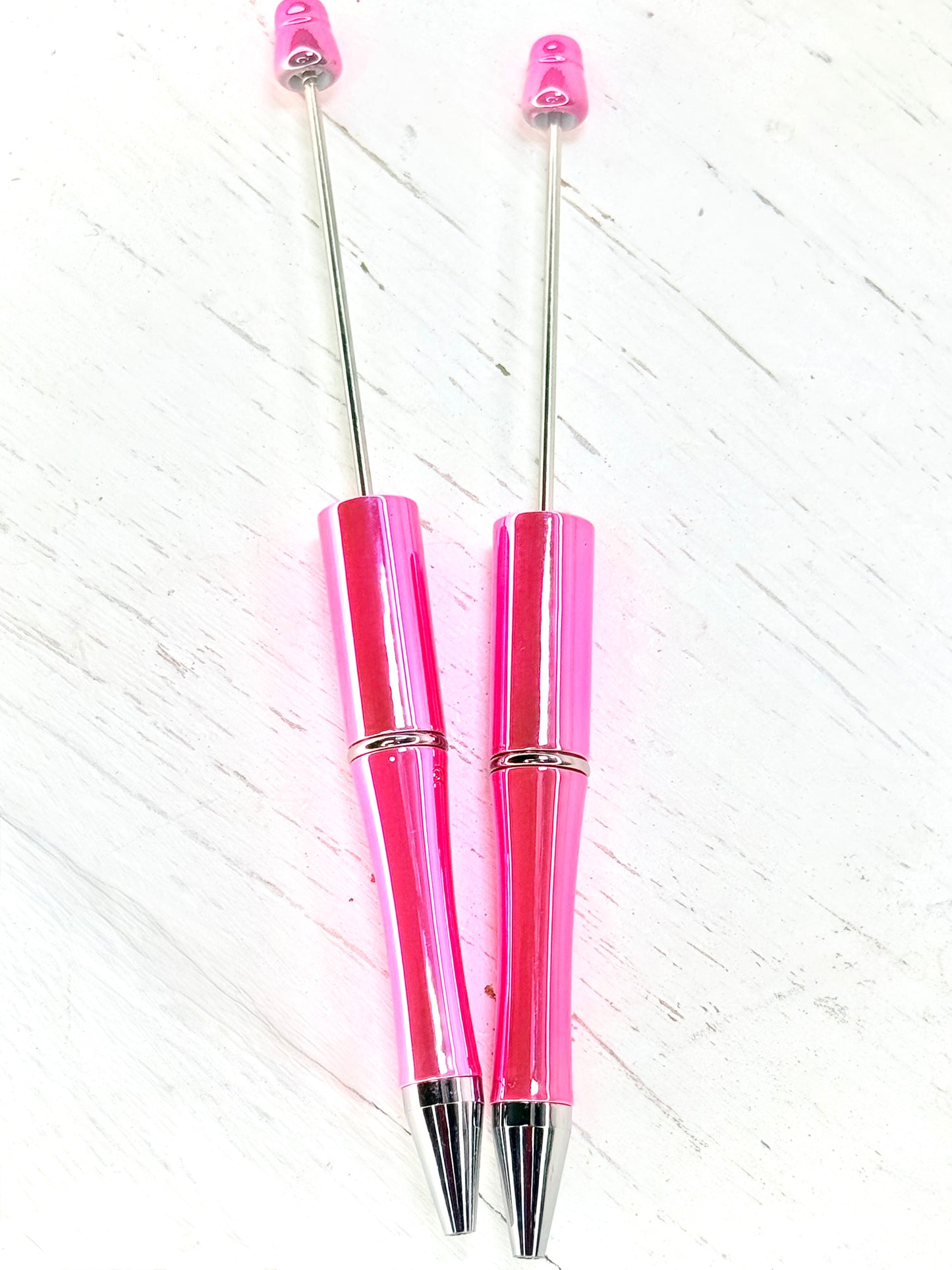 Metallic French Rose beadable pen