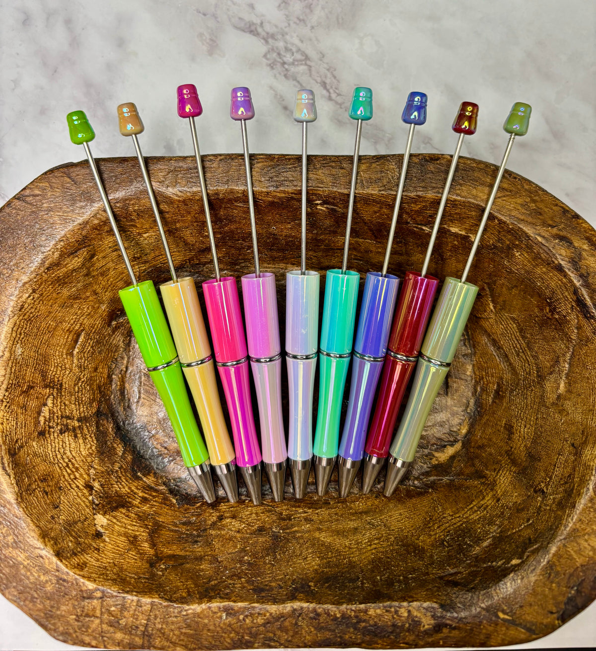 Iridescent beadable pens ￼